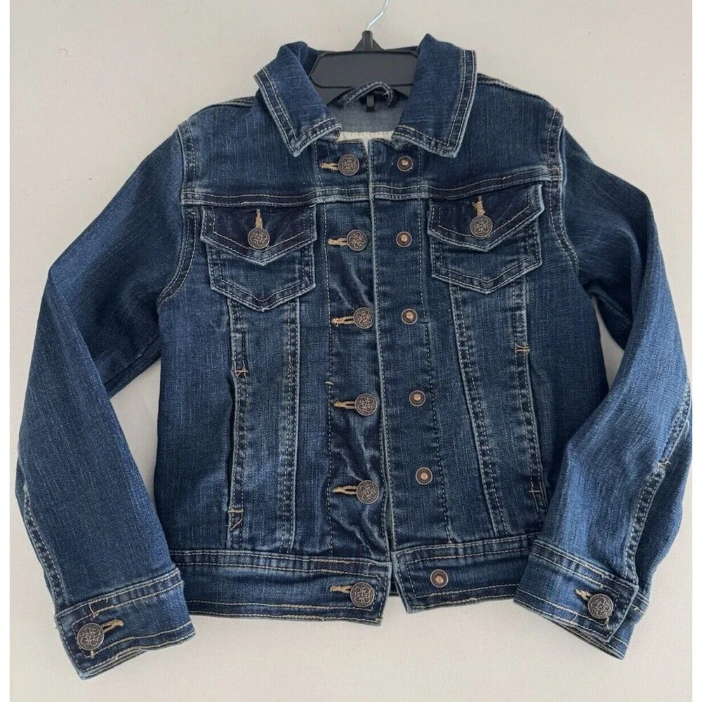 Copper Key Girls toddler Denim Jacket Size 2T Long Sleeve Pockets jean spring